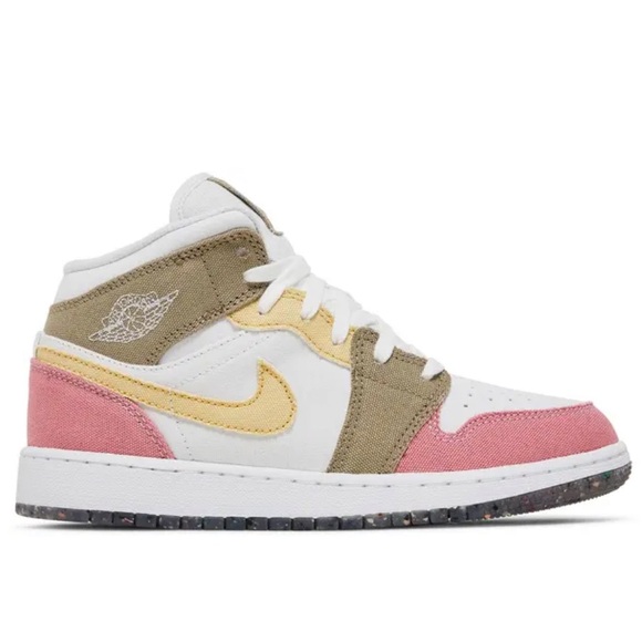Nike Air Jordan 1 Mid Special Edition GS 'Pastel Grind' - Picture 3 of 14